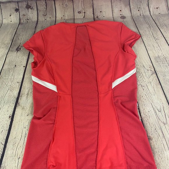 Nike Women Fit Dry Top Pink Athletic Fitted Shirt - Picture 4 of 7